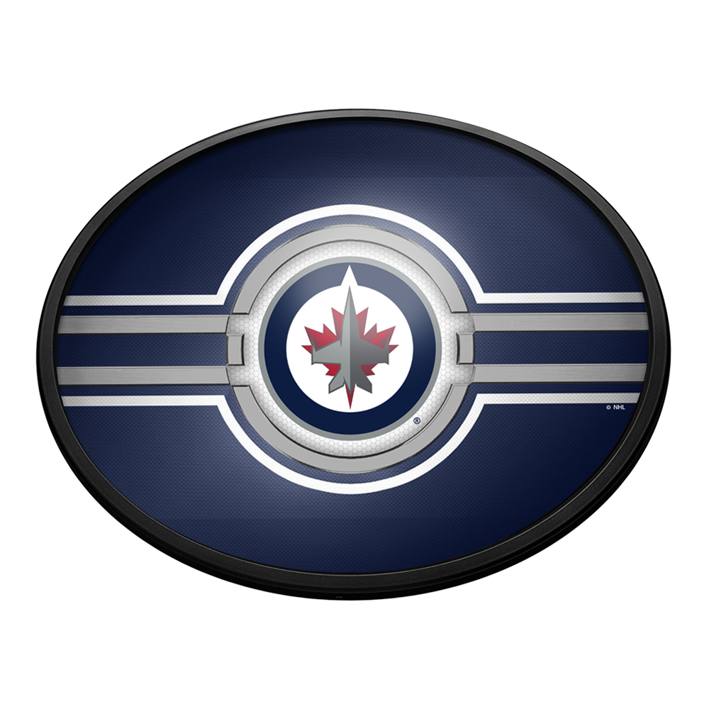 Winnipeg Jets Slimline Oval Lighted Wall Sign