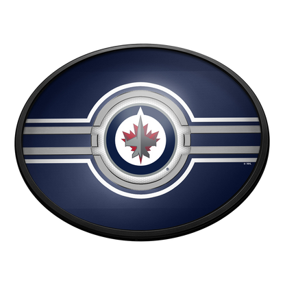 Winnipeg Jets Slimline Oval Lighted Wall Sign