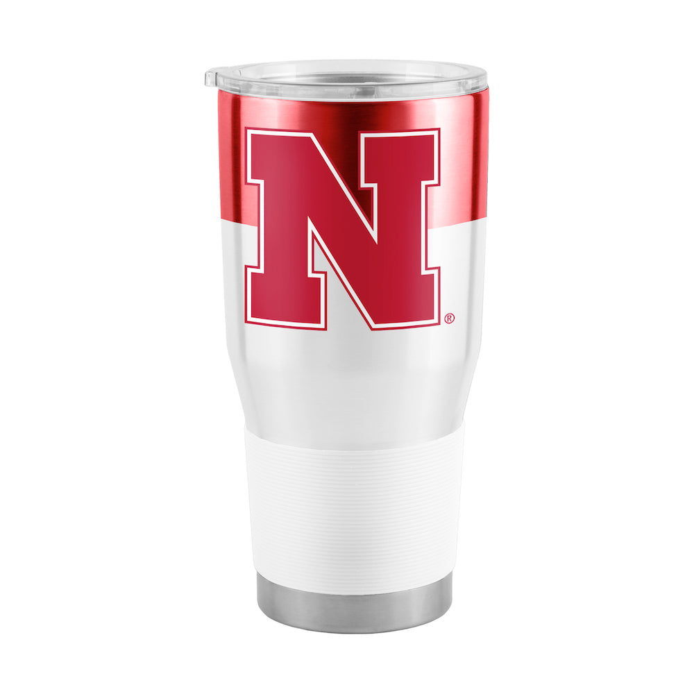 Nebraska Cornhuskers 30 oz color block travel tumbler