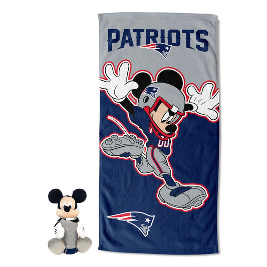 New England Patriots Mickey Mouse Hugger and Towel