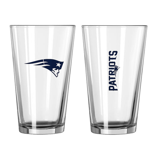 New England Patriots pint glass