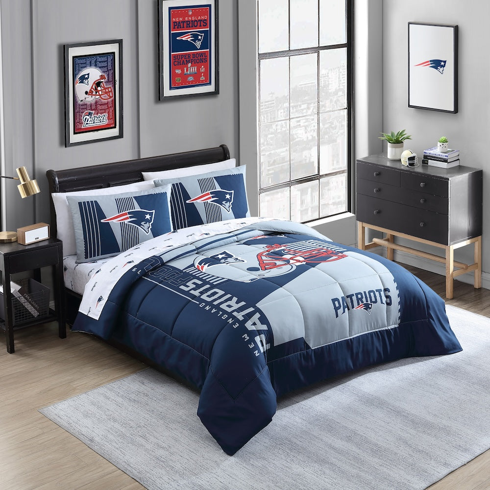 New England Patriots queen size bed in a bag