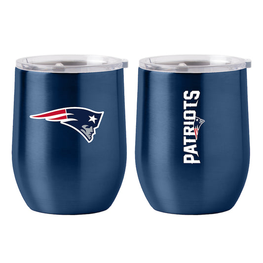 New England Patriots stainless steel curved drink tumbler