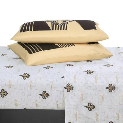 New Orleans Saints bed in a bag sheets