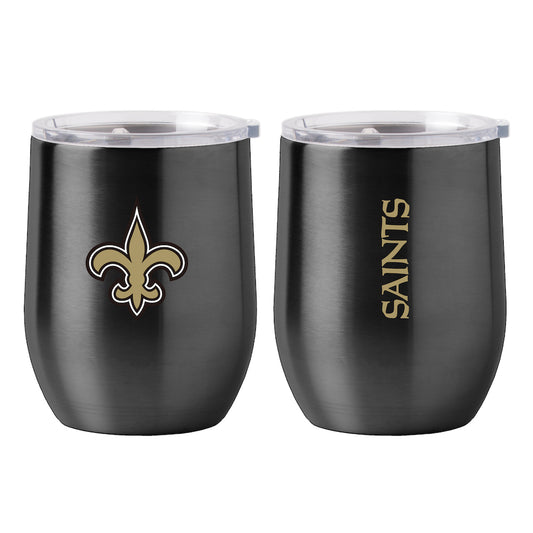 New Orleans Saints stainless steel curved drink tumbler