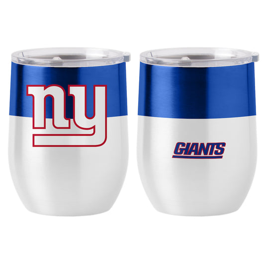 New York Giants color block curved drink tumbler