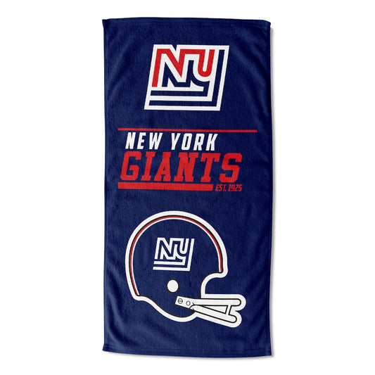 New York Giants color block beach towel