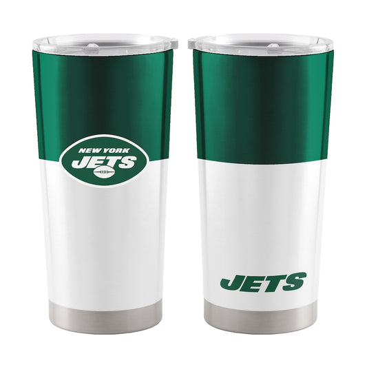 New York Jets 20 oz color block travel tumbler