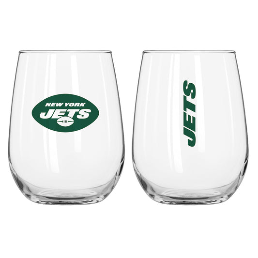 New York Jets Stemless Wine Glass