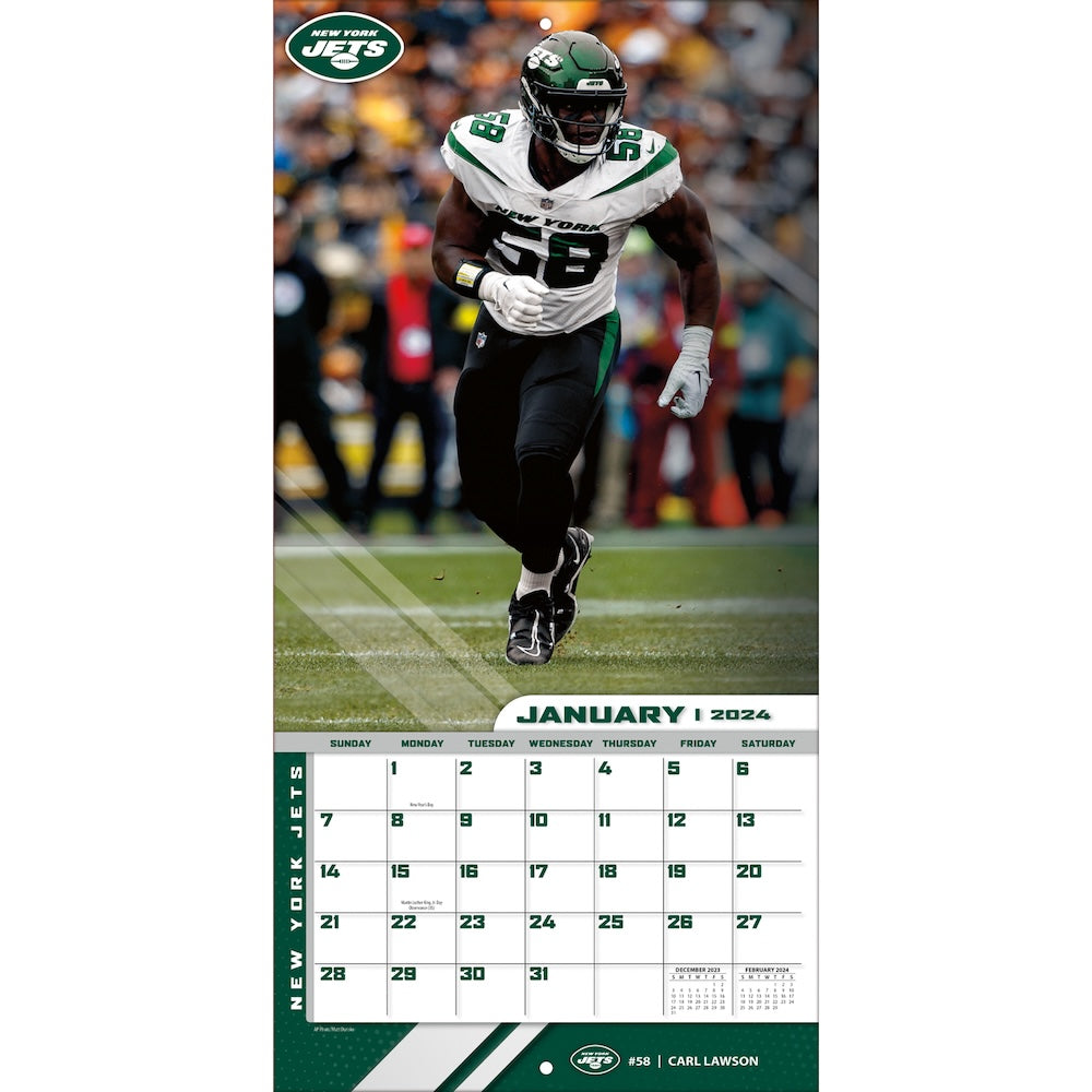 Buy NFL New York Jets 2024 Photo Team Wall Calendar ProFootballStuff