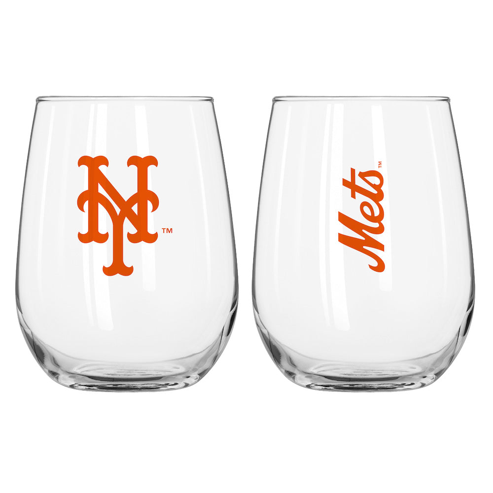 New York Mets Stemless Wine Glass