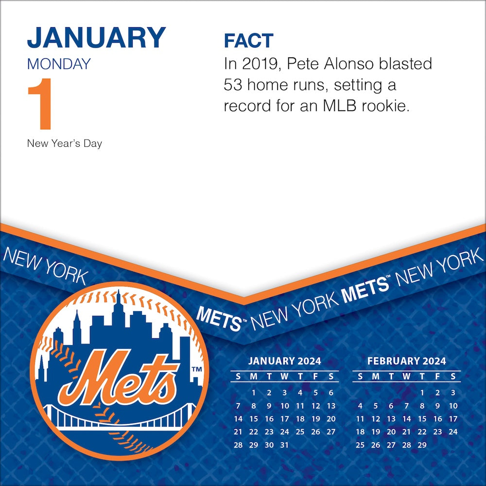 Buy MLB New York Mets 2024 PageADay Desk Calendar ProFootballStuff