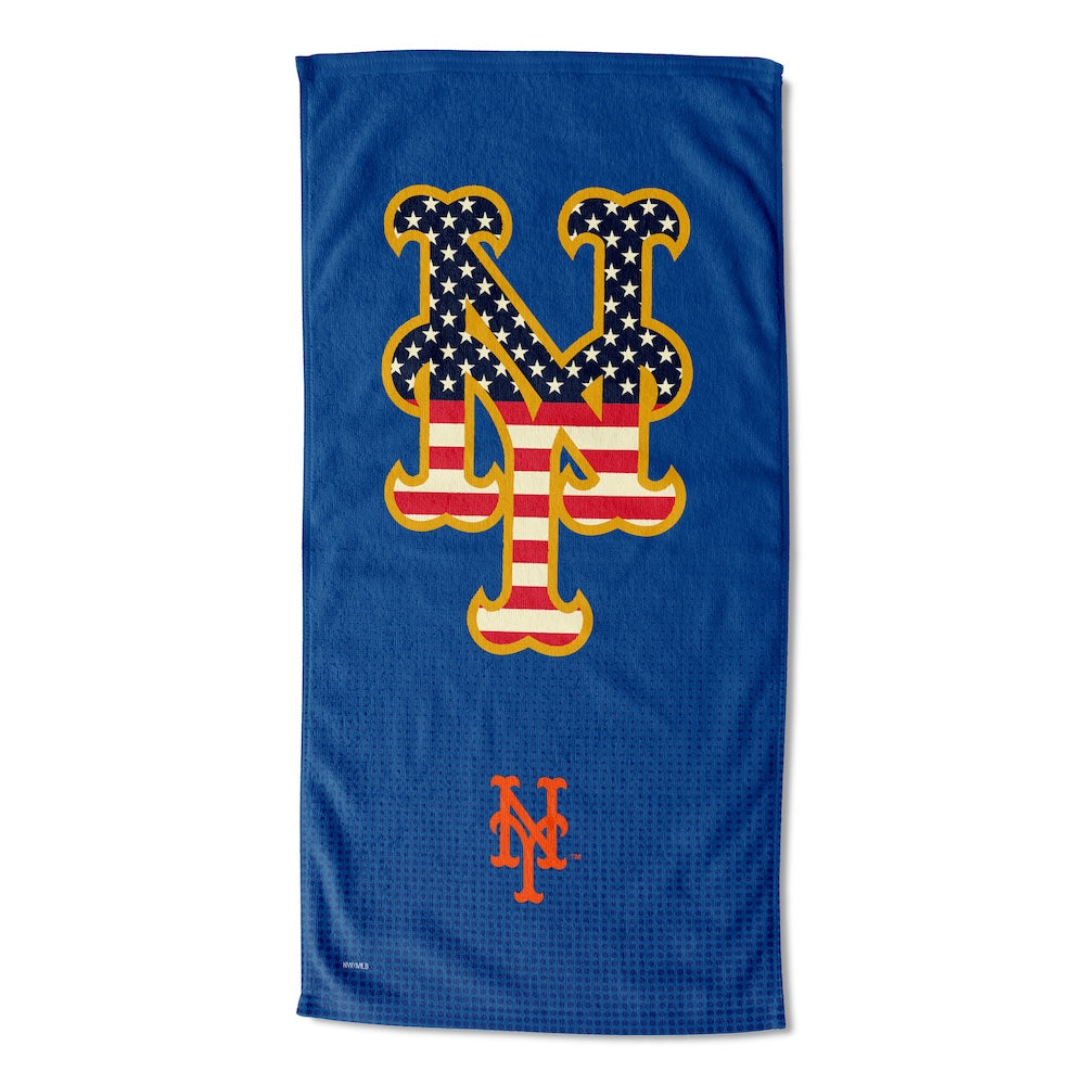 New York Mets color block beach towel