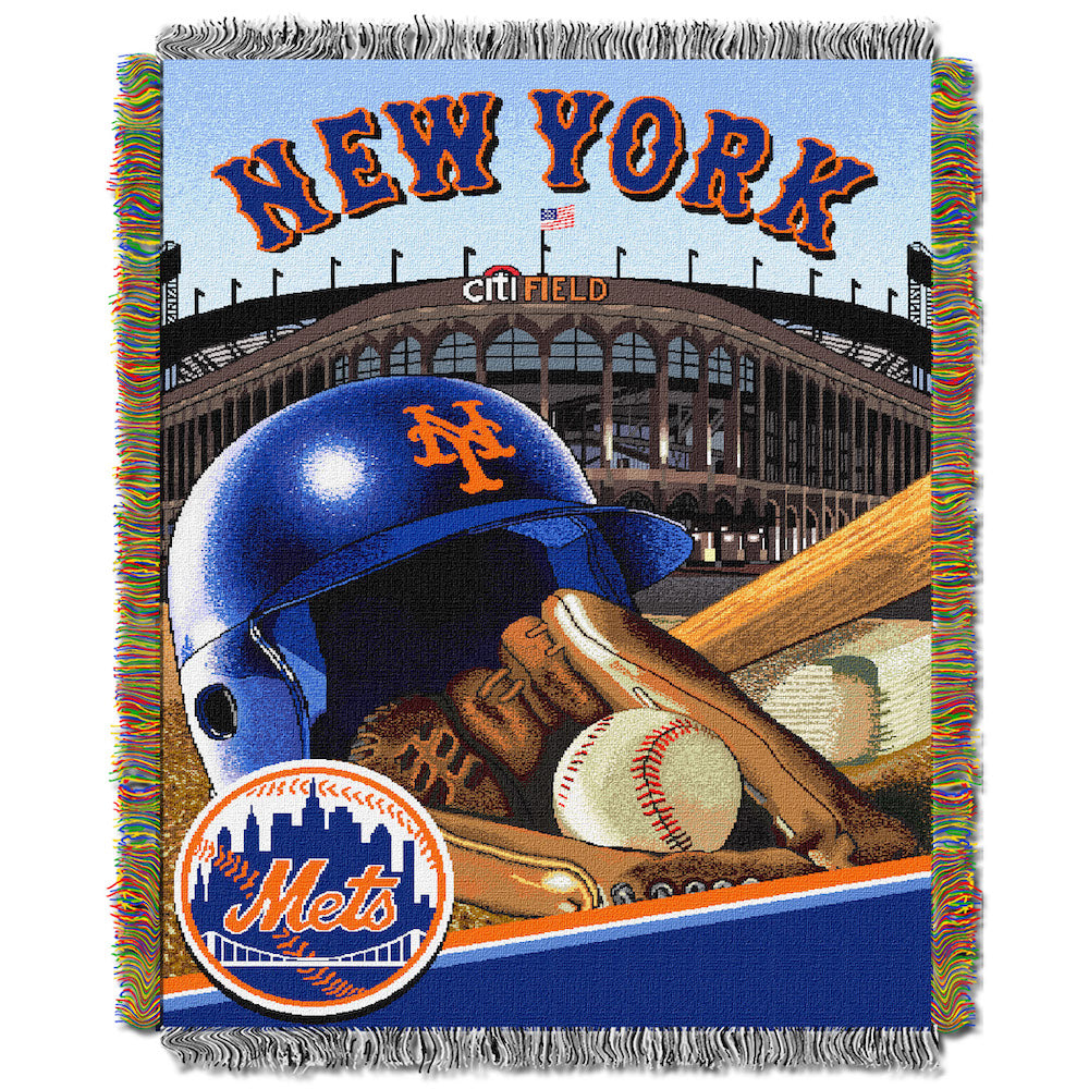 New York Mets woven home field tapestry