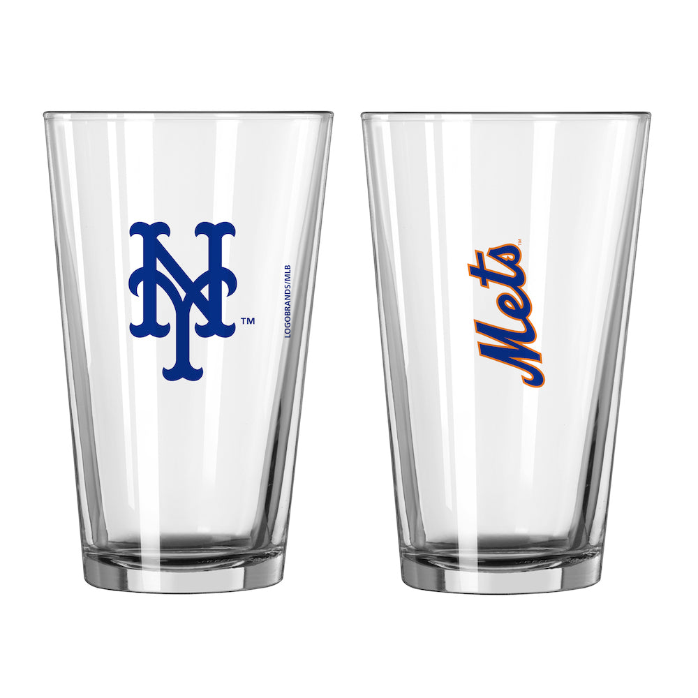 New York Mets pint glass