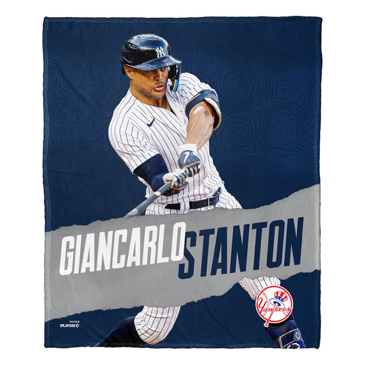 New York Yankees Giancarlo Stanton silk touch throw blanket