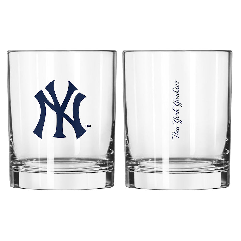 New York Yankees Rocks Glass