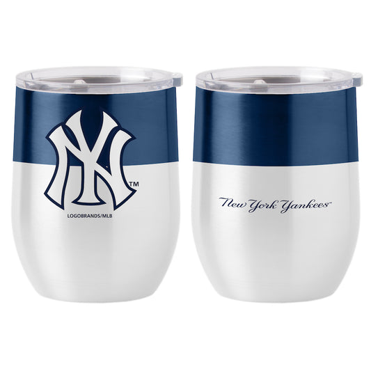 New York Yankees color block curved drink tumbler
