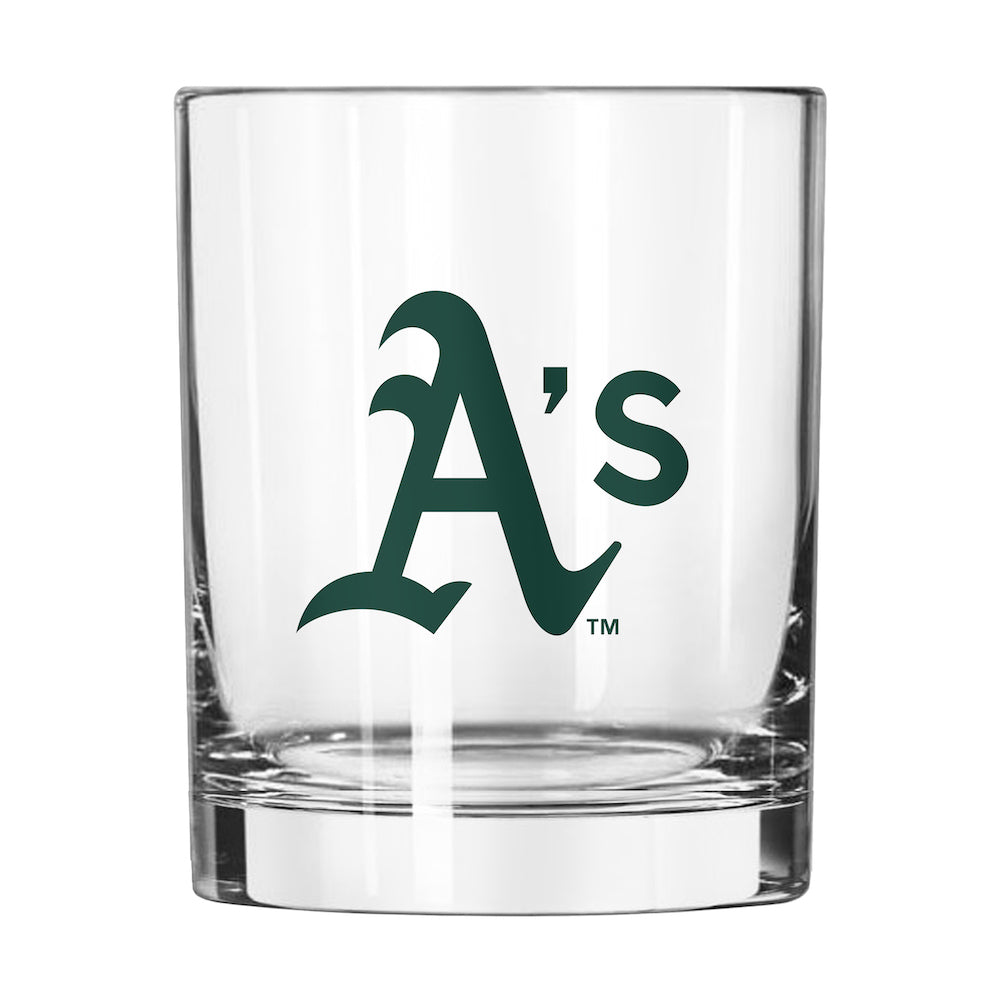 Oakland A's Rocks Glass