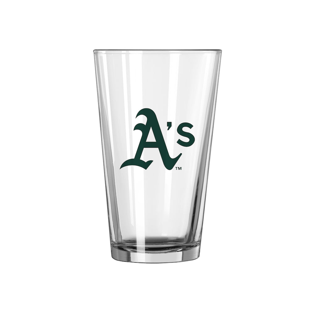 Oakland A's pint glass