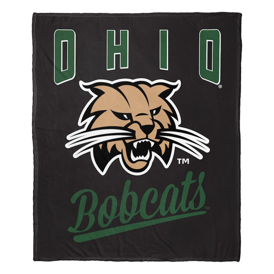 Ohio Bobcats official silk touch throw blanket