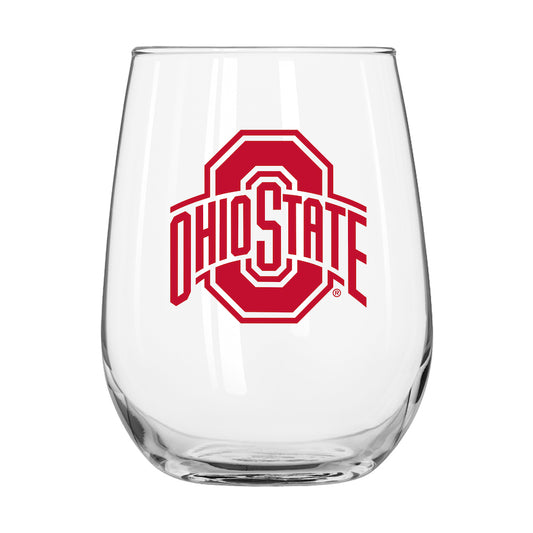 Ohio State Buckeyes Stemless Wine Glass