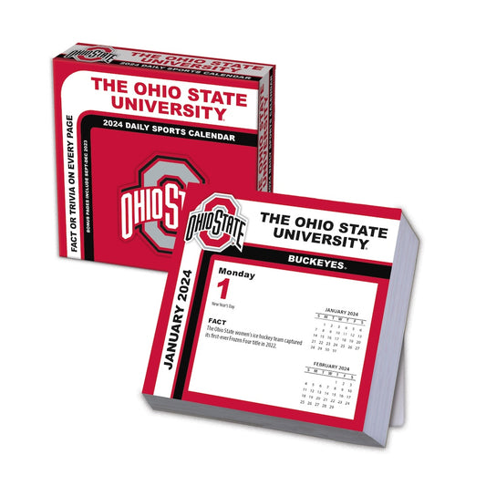 Ohio State Buckeyes 2024 Fact-A-Day Box Desk Calendar