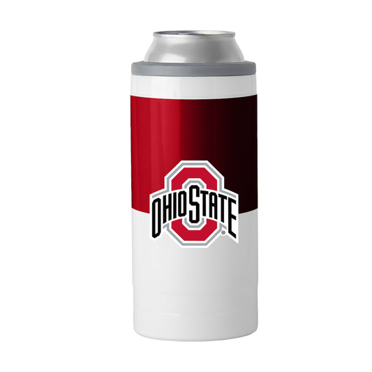 Ohio State Buckeyes colorblock slim can coolie