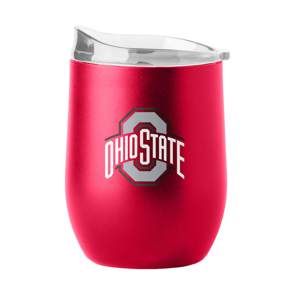 Ohio State Buckeyes curved drink tumbler