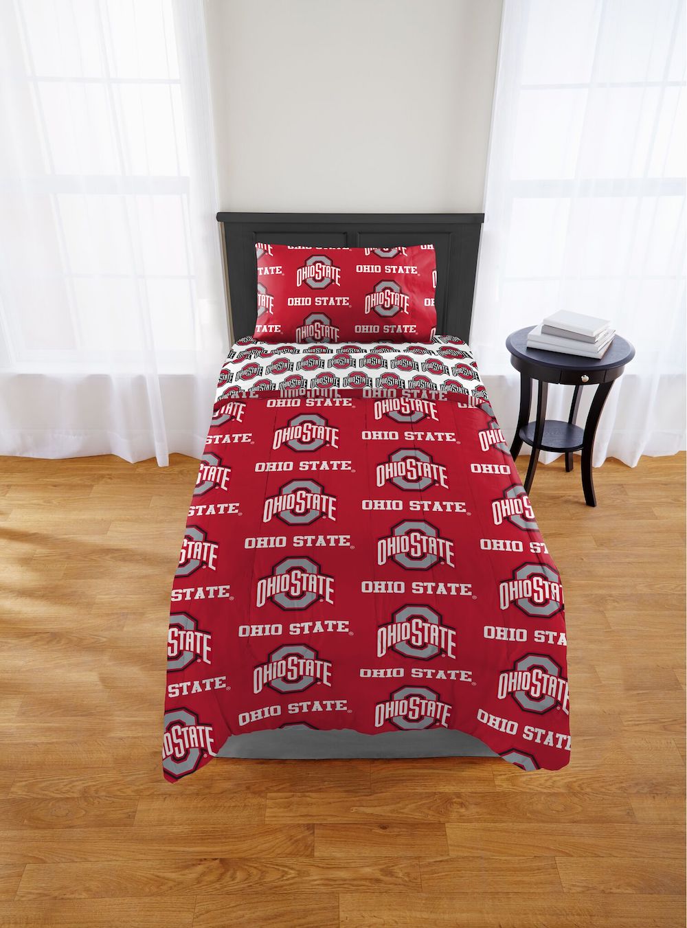 Ohio State Buckeyes twin size bed in a bag