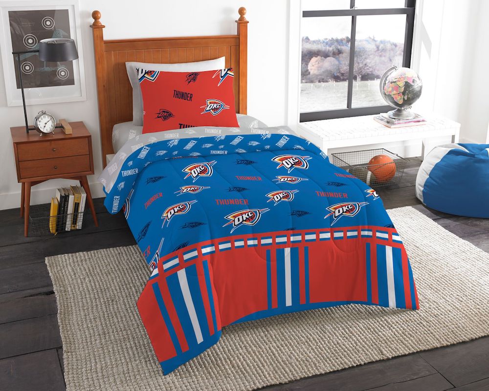 Oklahoma City Thunder twin size bed in a bag