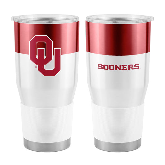 Oklahoma Sooners 30 oz color block travel tumbler