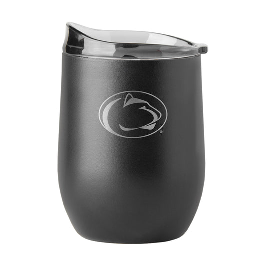 Penn State Nittany Lions black etch curved drink tumbler