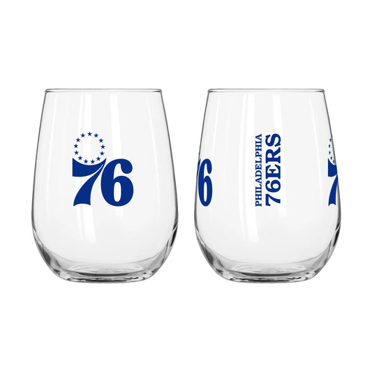 Philadelphia 76ers Stemless Wine Glass