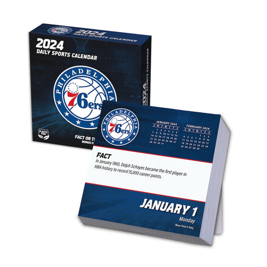 Philadelphia 76ers 2024 Fact-A-Day Box Desk Calendar