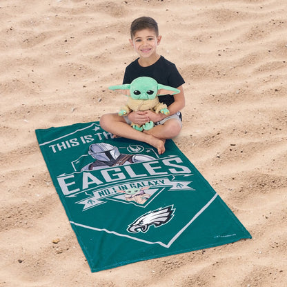 Philadelphia Eagles Baby Yoda Hugger and Towel 1