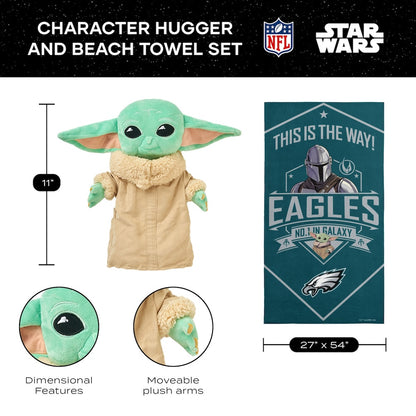 Philadelphia Eagles Baby Yoda Hugger and Towel 2