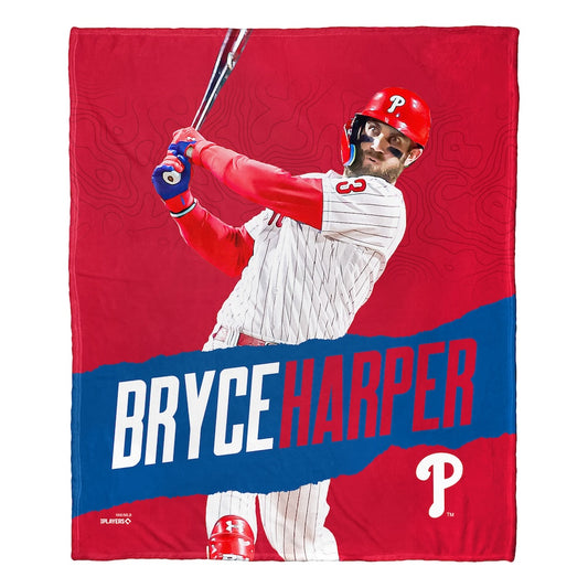 Philadelphia Phillies Bryce Harper silk touch throw blanket