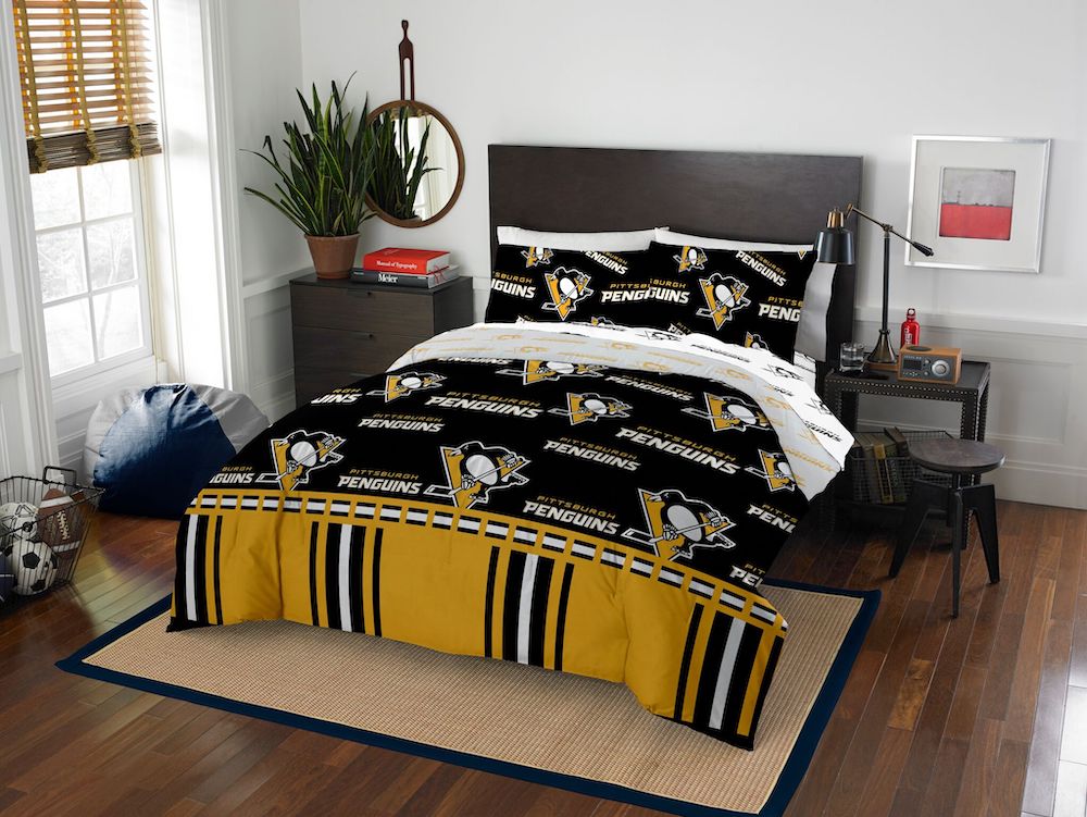 Pittsburgh Penguins queen size bed in a bag