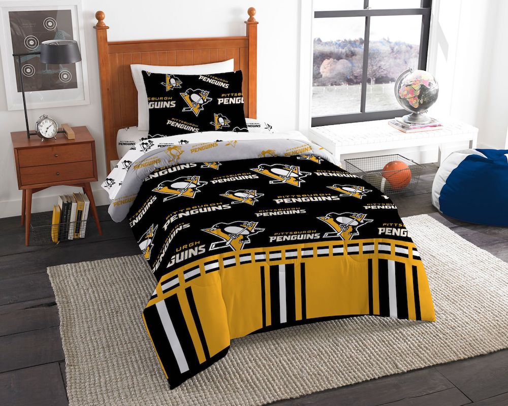 Pittsburgh Penguins twin size bed in a bag