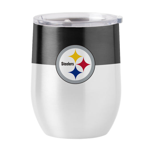 Pittsburgh Steelers color block curved drink tumbler
