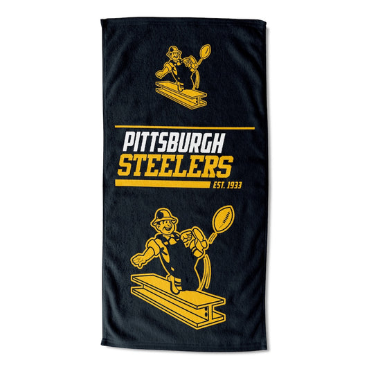 Pittsburgh Steelers color block beach towel