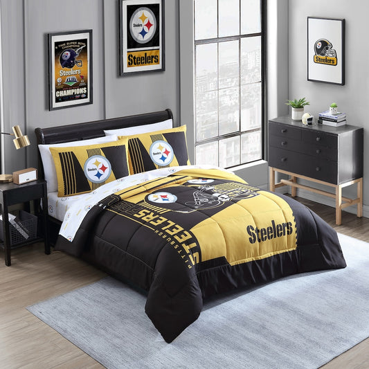 Pittsburgh Steelers queen size bed in a bag