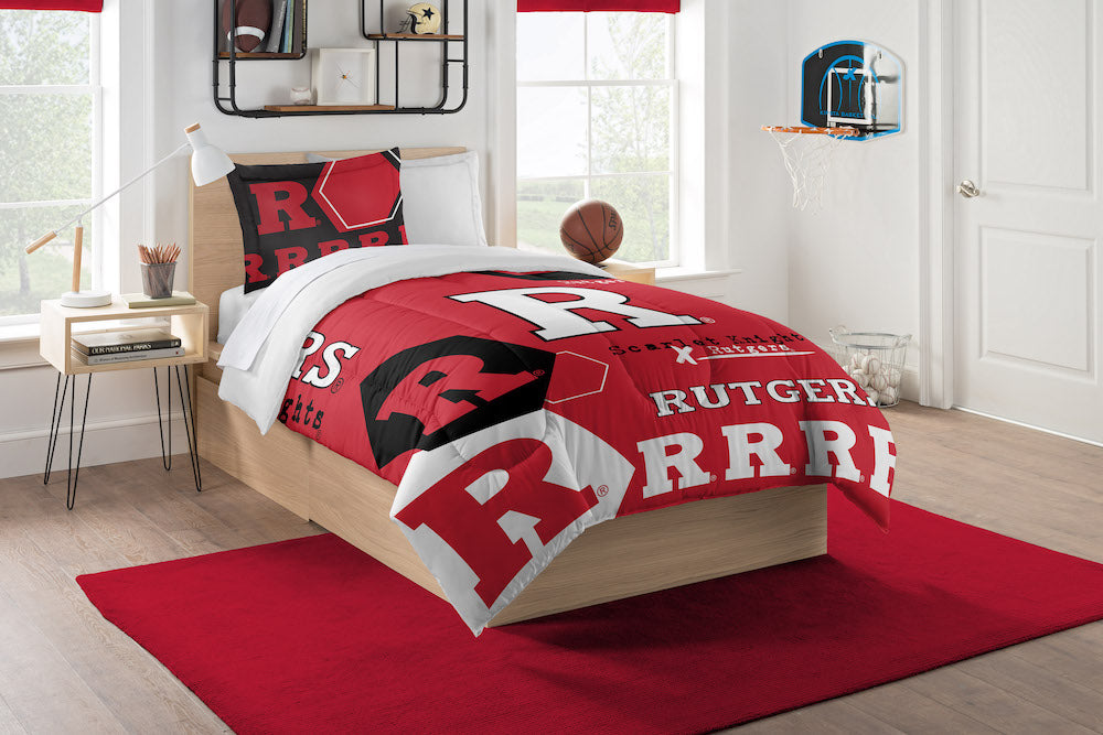 Rutgers Scarlet Knights twin size comforter set