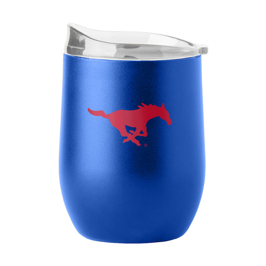 SMU Mustangs curved drink tumbler