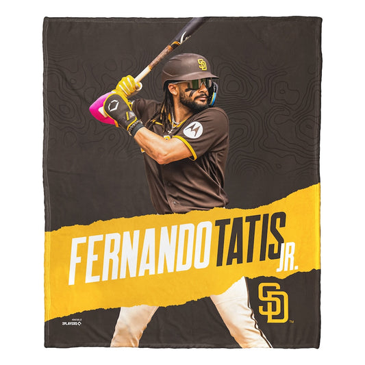 San Diego Padres Fernando Tatis Jr. silk touch throw blanket