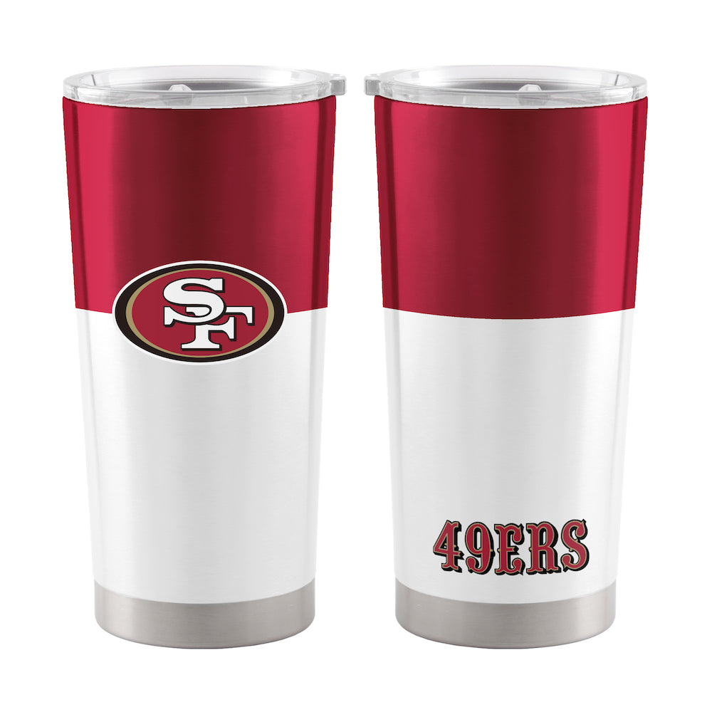 San Francisco 49ers 20 oz color block travel tumbler