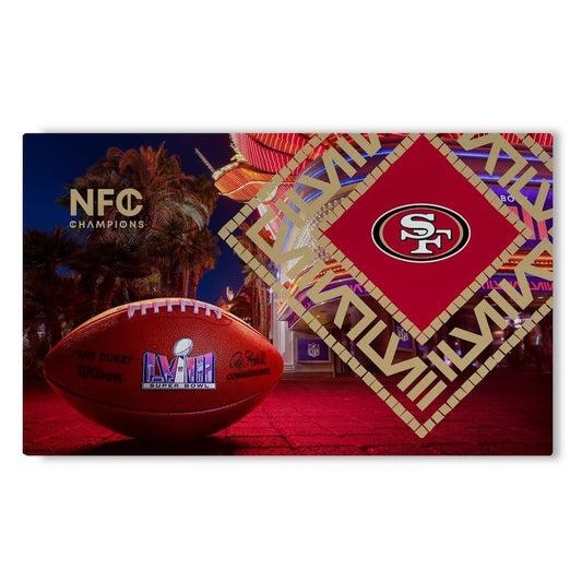 San Francisco 49ers Super Bowl 58 Participant 36 x 62 rug