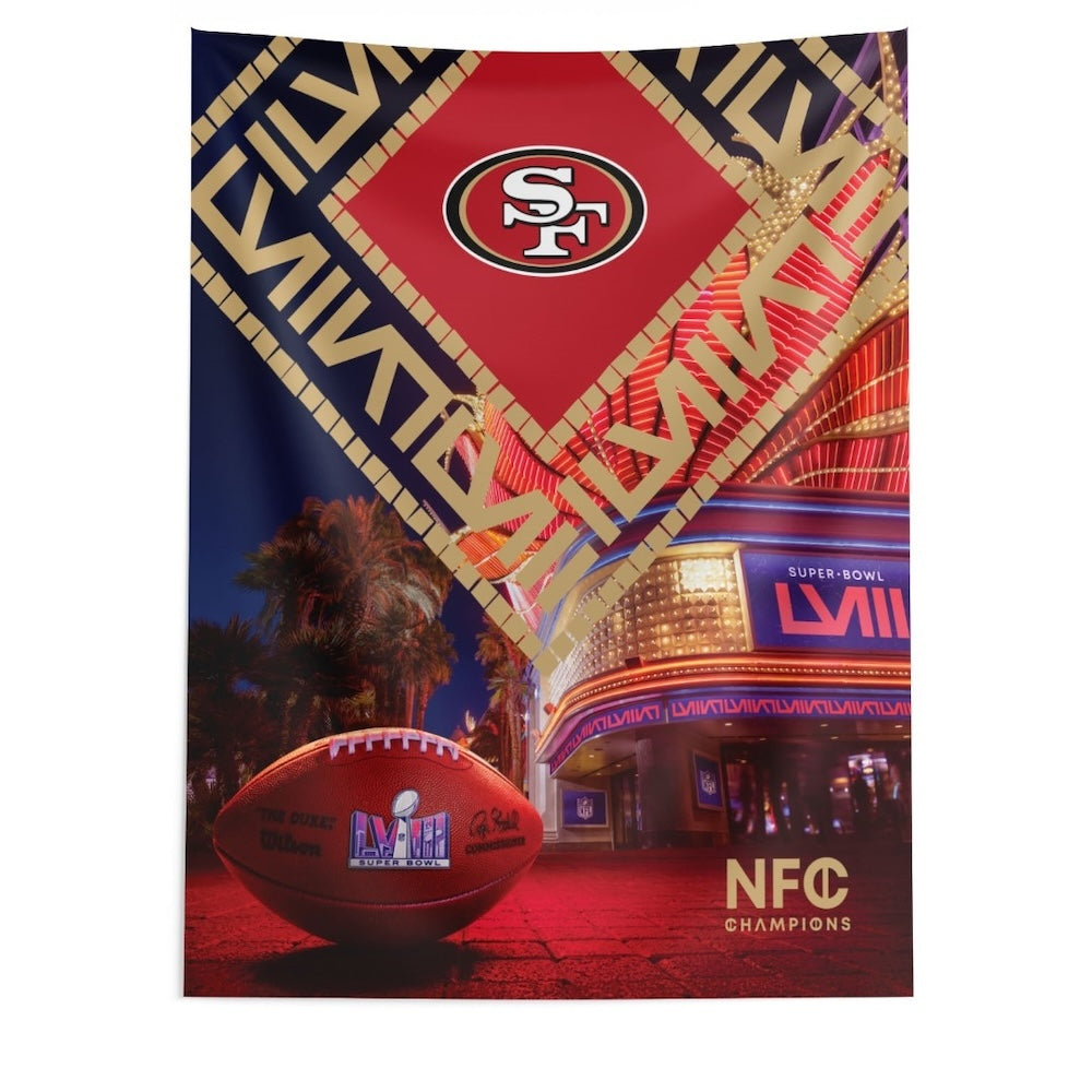 San Francisco 49ers 50 x 60 Super Bowl Wall Hanging