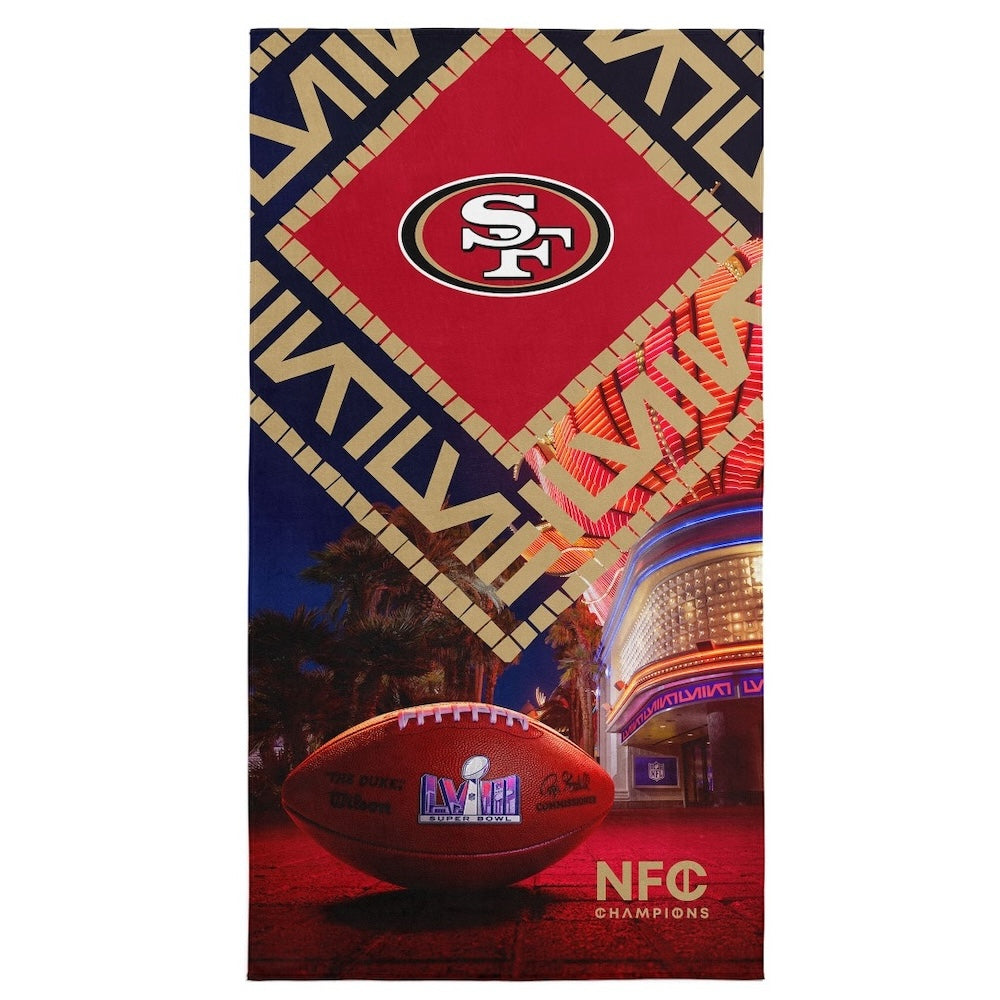 San Francisco 49ers Super Bowl 58 Participant Beach Towel